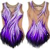 Kmarouse Body Da Ginnastica Ritmica for Ragazze E Donne, Body Da Ballo Senza Maniche for Competizione E Pratica(XL)
