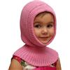 tevirP Passamontagna da inverno, per bambini, per ragazzi e ragazze, in 100% lana merino, fatto a maglia Aqua Blue L