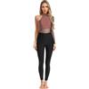 Alvivi Tuta Intera per Pattinaggio Artistico Donna Monospalla con Strass Bodysuit Leotard Ginnastica in Rete Trasparente Jumpsuit Danza Latina Allenamente Nero M