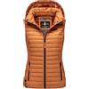 Marikoo B915 - Giubbotto trapuntato da donna con cappuccio per la mezza stagione, cannella, S