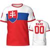 Generic Nome Personalizzato Numero Bandiera Slovacchia Emblema Slovacco Tshirt Tee T Shirt Manica Corta Magliette Basic Casual Maglietta T-Shirt per Hip-Hop Sport Palestra XXL