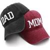 Engmoo Cappelli mamma e papà Nuovo papà Mon Genitori Regali per Coppie Padri Festa Ricamato Baseball Caps, Black Dad& Red Mom, taglia unica