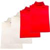 BIMBISSIMI 1 Set da 4 lupetti Bambino/Bambina in Caldo Cotone da 3 a 16 Anni. 2 Bianco + 2 Rosso 8