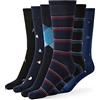 Enrico Coveri (6 Paia Calzini Corti Uomo, in Morbido Cotone Mercerizzato con Punta e Tallone Rinforzati, Mix Fantasie Moda, Certificati OEKO-TEX, Colori Assortiti, Taglia Unica, Made in Italy