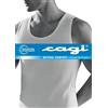 CAGI 6 Canotta Canottiera Spalla Larga Uomo Art 1106 Bianco 100% Cotone 4 5 6 7 8