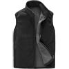 GELing Gilet in Pile con Cerniera Felpa Smanicata da Lavoro Uomo Donna Giubbino Bodywarmers Inverno Caldo Softshell Giacca Senza Maniche con Tasche da Trekking Montagna,Nero-Donne,L
