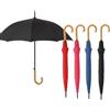 DANYX Kit 5 Ombrelli Automatici Uomo Donna - 8 Stecche Rinforzate, Manico Curvo Effetto Legno, Colori Misti Tinta Unita, Apertura 110 cm