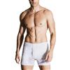 Nottingham N. 3 Boxer Fondo Bianco Uomo in Cotone Mercerizzato Underwear - Apertura Anteriore, Chiusura Bottone ED Elastico Foderato.