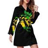 GQWJKSZ Accappatoio da donna Jamaica Rasta Lion, lungo al ginocchio, spa, camicia da notte, collo a scialle, vestaglie leggere
