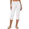 VPQILH Offerte Lampo del Giorno 3/4 Jeans Pantaloni Donna, Donna Capri Pinocchietto Estivi Casual Skinny Bermuda Jeans Vita Alta Pantalone Elasticizzati Denim Pantaloncini Push Up Moda 3/4 Denim Leggins