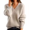 Yekdmxop Maglione da Donna Invernale Maglioni Collo Alto/Girocollo Oversize Maglie Lana Merinos Maglione Maglioncino con vestibilità Pullover Eleganti Caldo Sweater Curvy Bluse Leggero Autuno Inverno