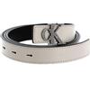 Calvin Klein Pelle cintura CKJ Monogram Hardware Belt 25MM W70 Eggshell beige