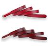 CaserBay Cintura da donna alla moda, sottile, morbida, in vera pelle, cintura in vita sottile, fibbia in lega color argento cromato, Confezione da 2, rosso e bordeaux, per vita 29-31, dimensione donna