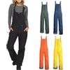 Generisch Pantaloni da sci da donna, impermeabili, da neve, da uomo, con imbottitura termica, con salopette regolabili, per attività all'aria aperta, antivento, per snowboard, invernali, caldi, in softshell