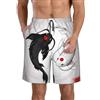 KWQDOZF Pantaloncini da Bagno con Pesci Koi Giapponesi Pantaloncini da Allenamento Estivi da Spiaggia Pantaloni da Bagno ad Asciugatura Rapida Pantaloncini da Mare con Coulisse per Uomo