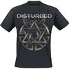 Disturbed Symbol Uomo T-Shirt Nero 100% Cotone Regular