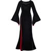 Shukqueen Costume da Donna Morticia Cosplay Nero per Halloween Taglia X-Small