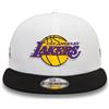 New Era 9FIFTY Cappellino Snapback LA Lakers White Crown Patch Nero