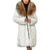 WOXIHUAN Cappotto in Pelliccia Donna Sintetica Cappotti di Visone da Donna Cappotti Invernali di Nuova Giacca in Pelliccia Sintetica Giacca in Pelliccia Termico per Autunno Inverno Bianco L