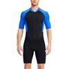 RUMAOZIA Muta corta da uomo, in neoprene, con chiusura lampo, a maniche corte, per immersioni, pesca, snorkeling, surf, canoa per sport acquatici