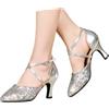 HTNEDNST Scarpe da Donna con Glitter Pumps con Tacco Scarpe da Matrimonio Comode Scarpe da Sposa Chiuse Scarpe da Ballo Eleganti con Tacco Blocco Scarpe da Festa con Tacco Scarpe da Ballo, 38 EU