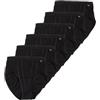 Sloggi 6 Pezzi Slip Sgambati Contenitivo Donna Control Tai, Nero 44