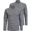 Liabel Maglia Lupetto Uomo Caldo Cotone Conf da 2 pz, Grigio XL