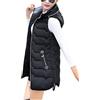 ORANDESIGNE Gilet Lungo in Piumino da Donna Giacca Panciotto Zip Up Tasche Senza Maniche Outwear Cappotto Zipper Gilet di Piuma Parka Maglia Autunno Invernale B Nero L
