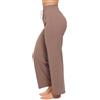 FUTURO FASHION Pantaloni lunghi casual da donna, gamba dritta, con elastico in vita, comodi ed eleganti, taglie S/M, L/XL, Marrone, L-XL