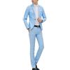 GladiolusA Abito Completo Uomo 2-Pizze Elegante Blazer + Pantaloni Slim Fit Cielo Blu XL