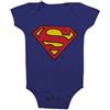 Superman Shield Baby Body - Body per Neonato a Maniche Corte in 100% Cotone Biologico