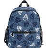 GuoChe San Valentino Cuori Blu Jeans Panno Zaino Bambini Zaino per Ragazzi e Ragazze Bambino Zaino Impermeabile Prescolare
