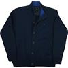 Coveri Felpa Cardigan Giacca con Bottoni Cerniera Tasche Zip Uomo Taglie Forti XXXXL 5X (4XL - Blu)