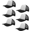 GALPADA 6 Cappelli da Baseball Traspiranti in Mesh per Sublimazione, Leggeri in Poliestere e PVC, Taglia Unica per Uomo e Donna, per Uso Quotidiano e Pesca, Colore Nero