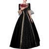 MaNMaNing Abito Lungo Elegante Stile Medioevale Donna Costume Storico Vittoriano con Pizzo per Carnevale Festa Rinascimentale Halloween