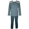 RAGNO Pigiama Donna Serafino Manica Lunga Pantalone Lungo Caldo Cotone Invernale Interlock Articolo DI77NI, 834F Fantasia Real Teal, Taglia 54
