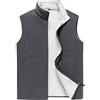 ORANDESIGNE Smanicato Uomo Gilet Pile Invernale Giubbotto Smanicato Leggero Sportivo Casual Gilet con Cerniera E Tasche D Blu Navy L