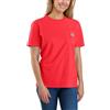 Carhartt T-shirt Loose Fit Heavyweight a maniche corte con tasca K87 da Donna, Rossa M