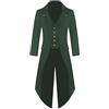 Chahuer Giacca Da Uomo Steampunk Gothic Giacca Da Frac Vintage Medievale Giacca Per Abiti Da Banchetto verde L