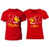 t-shirteria Coppia T-Shirt di San Valentino Manica Corta con Nomi Personalizzati Uomo, Donna, Maglietta Rossa, Originale Idea Regalo Partner Amore (Acchiappa Cuori Omini)