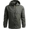 Generico Giacca Uomo Impermeabile Primaverile Autunno Giubbotto Uomo Casual Semplice Giacche con Cappuccio Giacca Funzionale da Esterno con Cerniera,Moda
