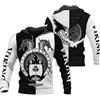 WLXW Felpa con Cappuccio Simbolica Vichinga, Drago Celtico Mitologia Norvegese E Maglione Stampato in 3D Runa Bussola Corvo di Odino, Felpa da Strada Unisex A Maniche Lunghe,Hoodies,M