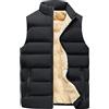 Peuignao Gilet Pile Uomo Imbottito Invernale Giubbotto Giubbino Giacca Smanicato Gilet Imbottiti Fleece Uomo Invernali Senza Maniche Gilet Trapuntato Puffer Oversize Caldo Uomo Taglie Forti Inverno Nero XL