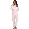 MJGkhiy Pigiama Donna Intero Invernale Curvy con Cerniera Pigiamone Intero in Pile Overall Onesie Jumpsuit Manica Lunga Divertente Abbigliamento da Notte Sleepwear per Tutte Homewear