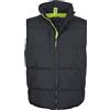 CHEMAGLIETTE! Giacca da Lavoro Giubbino Smanicato Gilet Imbottito Interno Pile Payper Daytona, Colore: Nero/Verde Acido, Taglia: XL