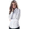 Isacco Camicia Bianca da Donna da Sala - Bar Ideale per Bariste e Cameriere - Marca Italiana SIGGI - Comodo Taschino sul Cuore e Colletto in Tessuto Rigido (XXL)