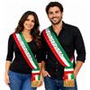 BrolloGroup Fascia Da Sindaco Lusso Tricolore A Nodo Scorrevole per Adulti Made in Italy Fasce Bianco Rossa verde | Personalizzabile Con Stampa PS 05185 FC