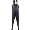 IQYU Salopette antipioggia da uomo, impermeabili, traspiranti, da lavoro, da pesca, con bretelle, da pesca, per esterni, softshell, Nero , 43 cm