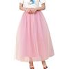 pvucpot Gonna lunga in tulle, da donna, 4 strati, per carnevale, matrimoni, feste, da principessa