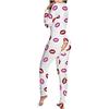 Young Forever Pigiama da donna sexy con scollatura a V, tuta intera con bottone posteriore e patta, jumpsuit in stile bodycon, tuta da allenamento, casacca, Stella blu, M